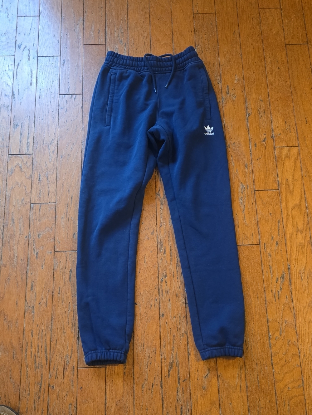 adidas Navy Trefoil Fleece Joggers